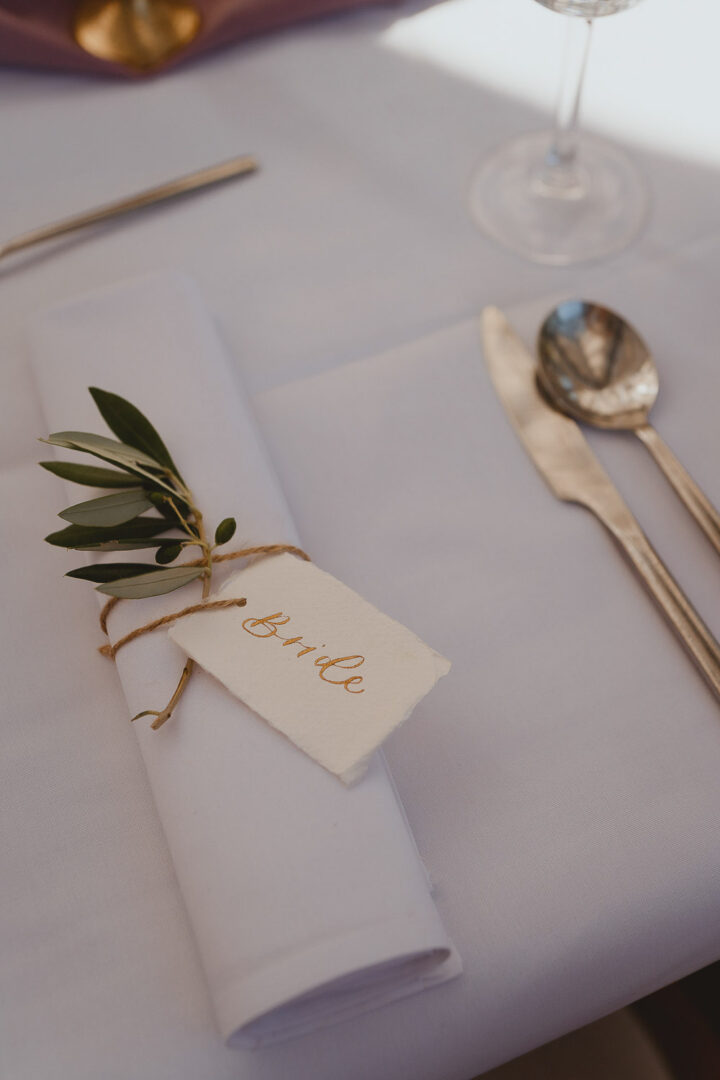 Wedding Place Name Card Idea Torn Paper Calligraphy Georgia Rachael