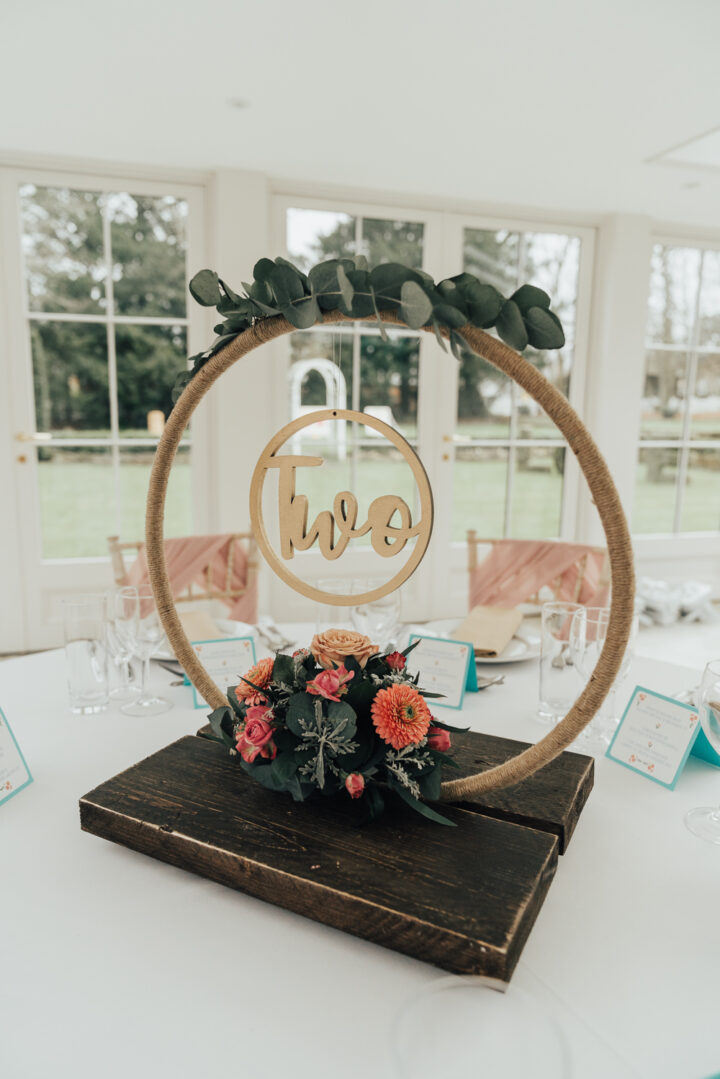 Wedding Table Number Hoop Idea Rebecca Carpenter Photography