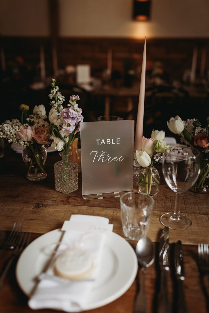 Wedding Table Number Idea Acrylic Sign Thyme Lane Photography