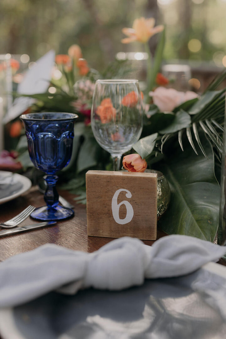 Wooden Table Number Block Pablo Laguia
