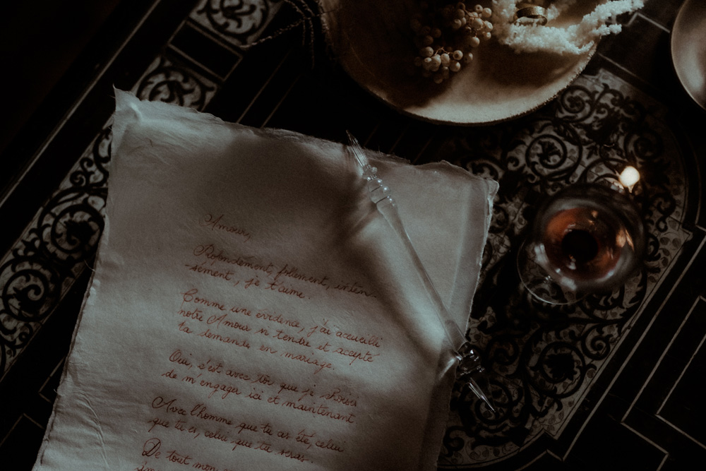 Love Letter Groom Chateau de Poudenas Wedding Gaetane Glize