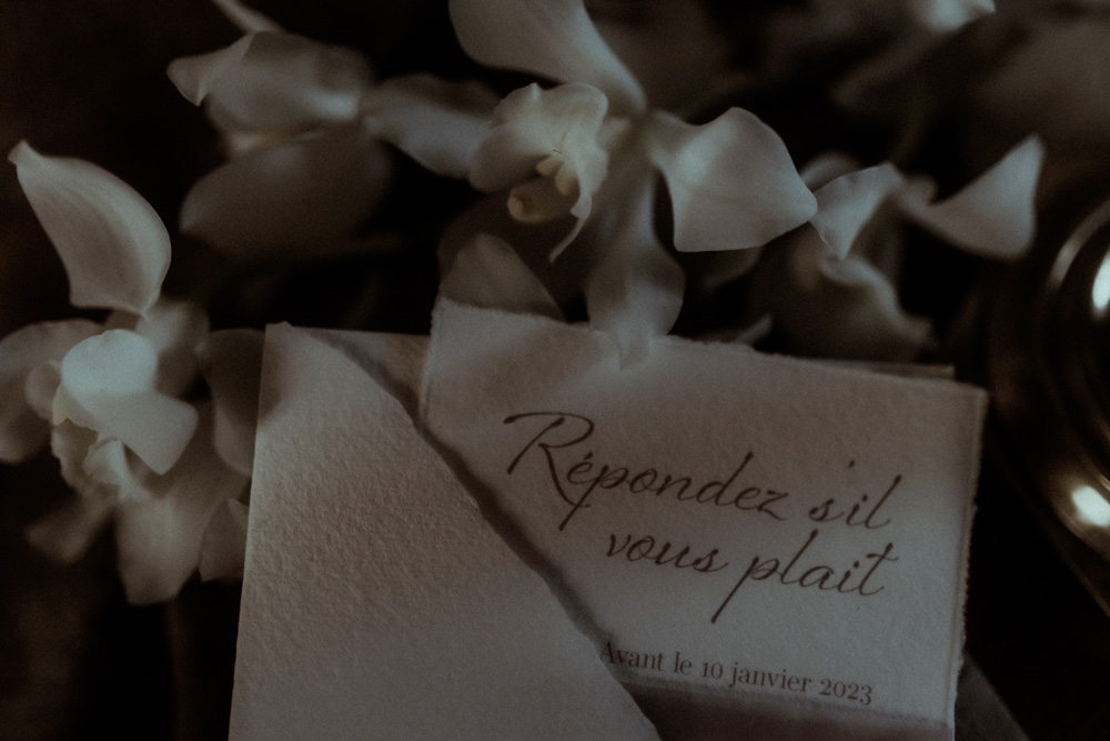 Calligraphy Invite Chateau de Poudenas Wedding Gaetane Glize