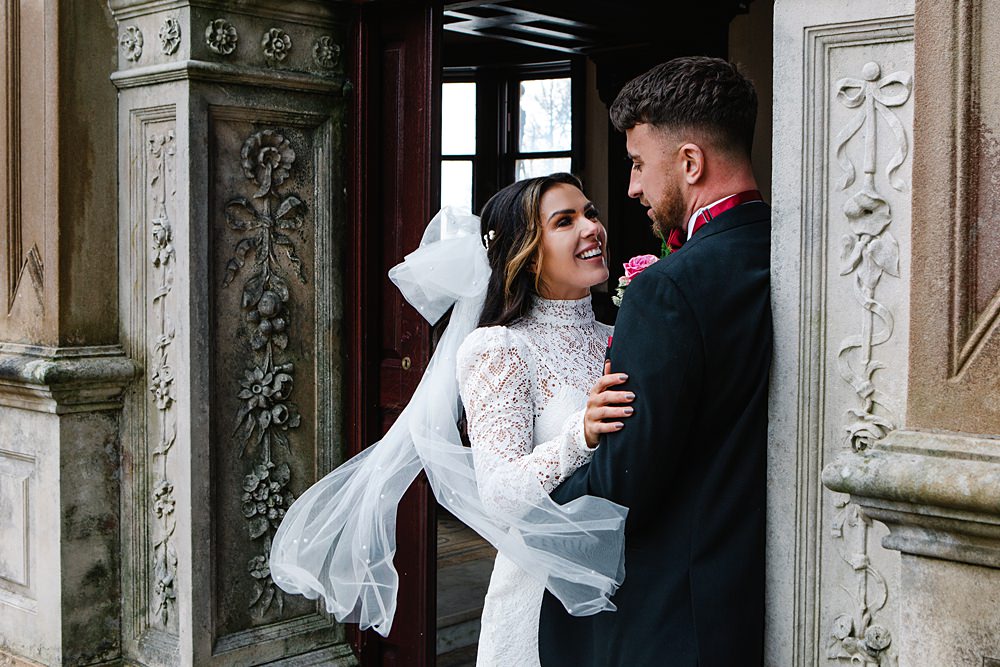 Bow Veil Bride Colour Clash Wedding Ideas Victoria Sponge Photography