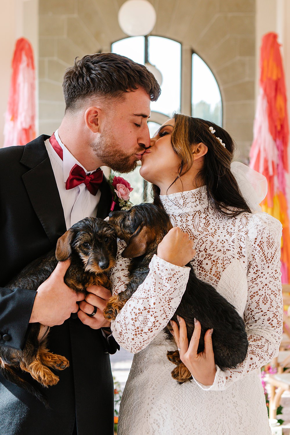 Pet Dogs Colour Clash Wedding Ideas Victoria Sponge Photography