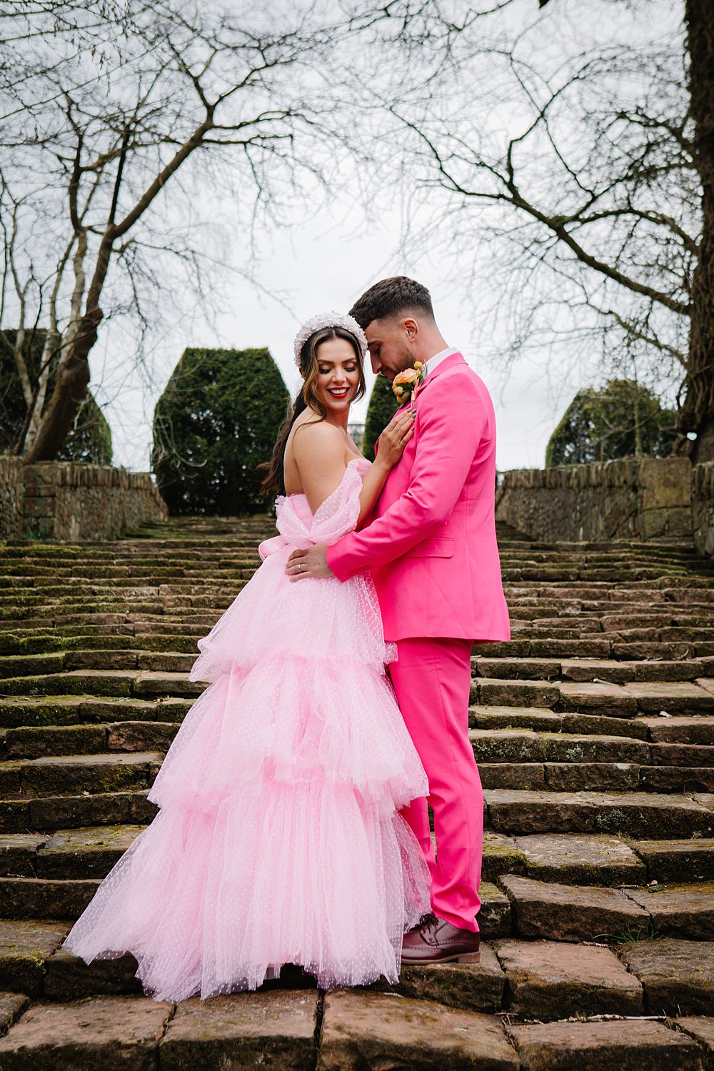 Colour Clash Wedding Ideas Victoria Sponge Photography Pink Ruffle Dress Bride