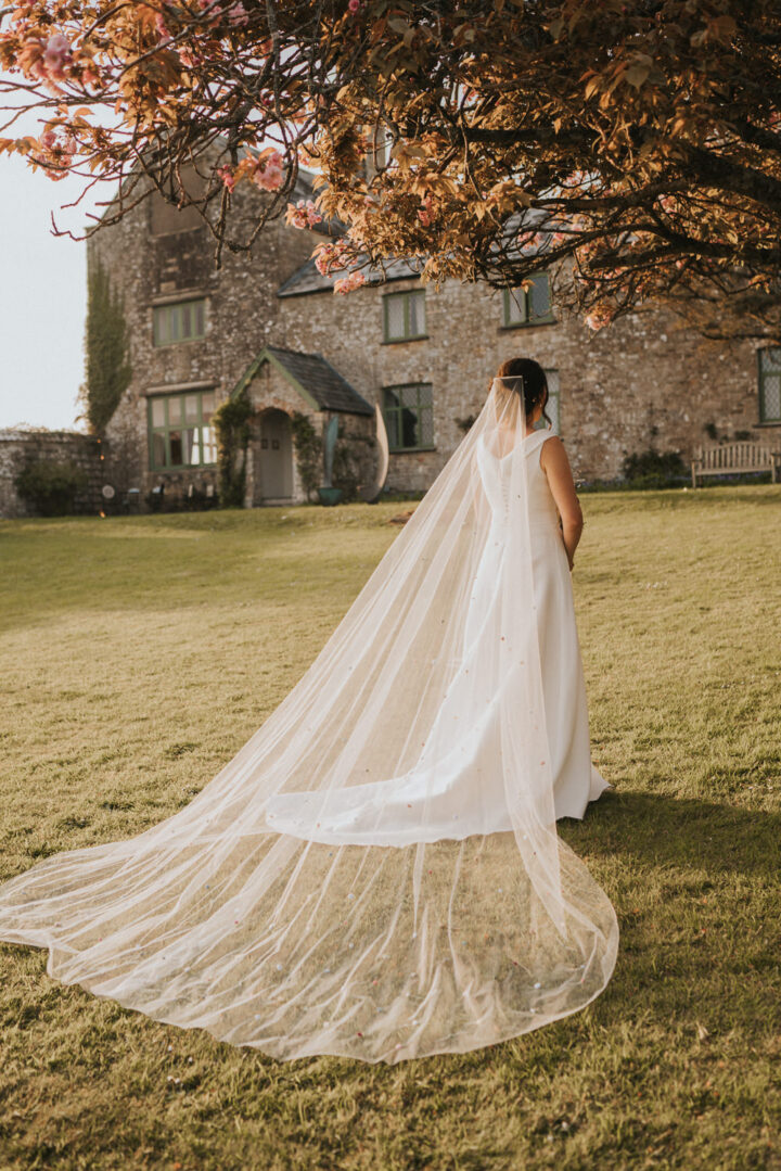 Colourful Flowers Wedding Veil Long Grace Elizabeth