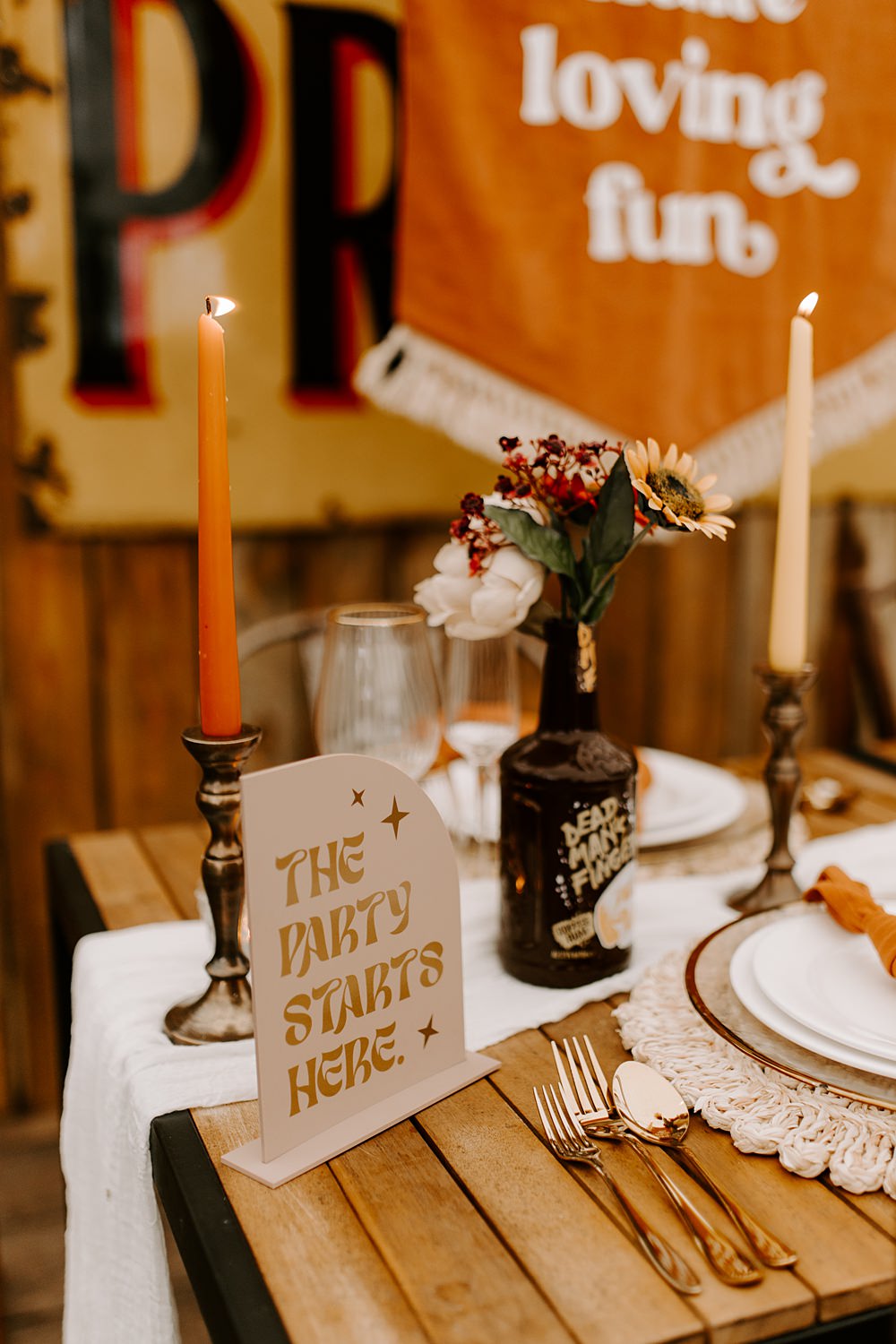 Beer Bottle Flowers Decor Daisy Jones Six Wedding Ideas Caroline Opacic Photography