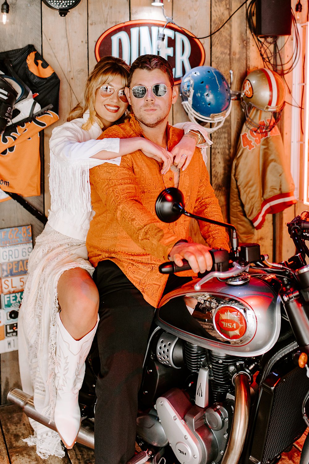 Motorbike Daisy Jones Six Wedding Ideas Caroline Opacic Photography