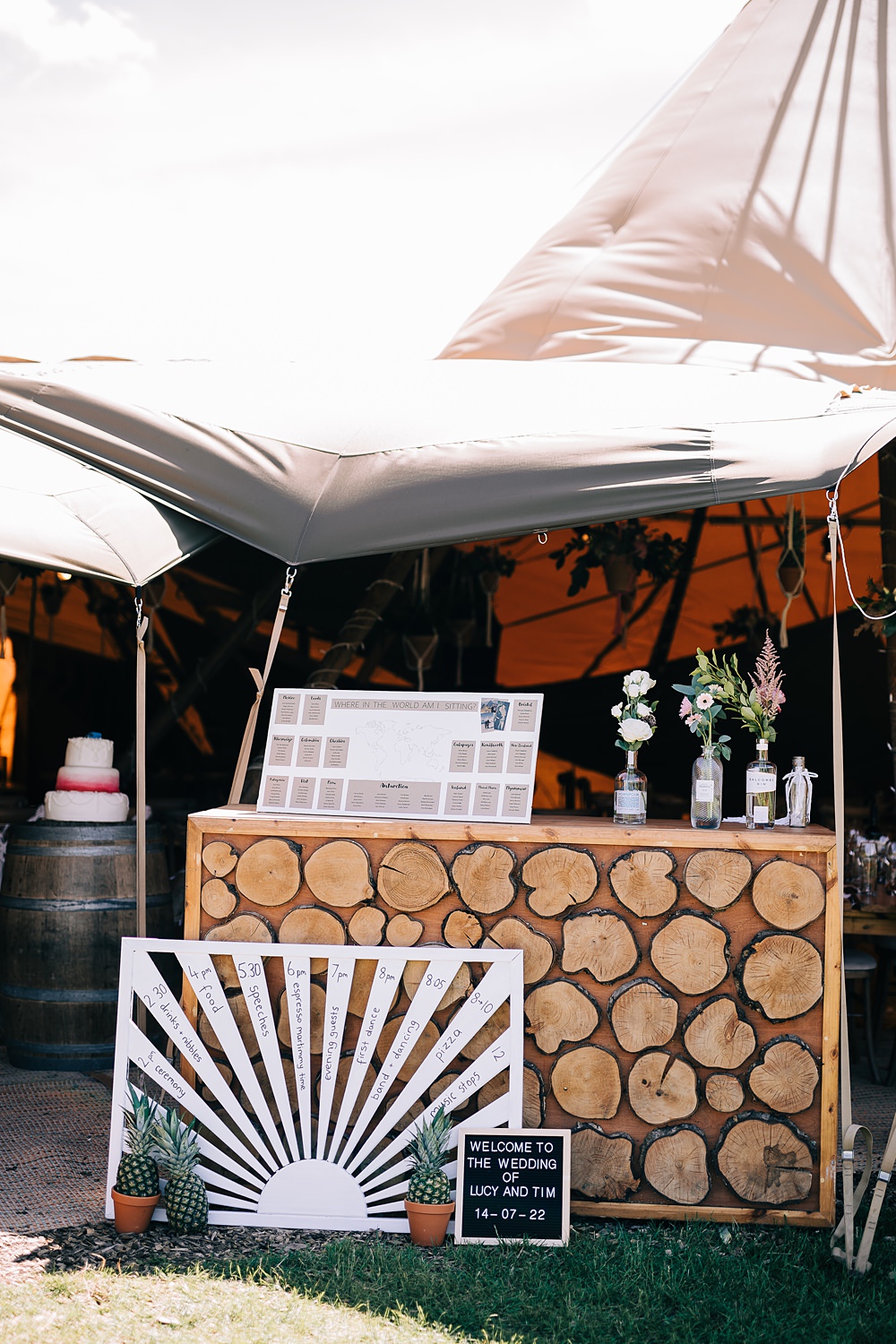 Welcome Sign Delamere Events Wedding Clare Robinson Photography