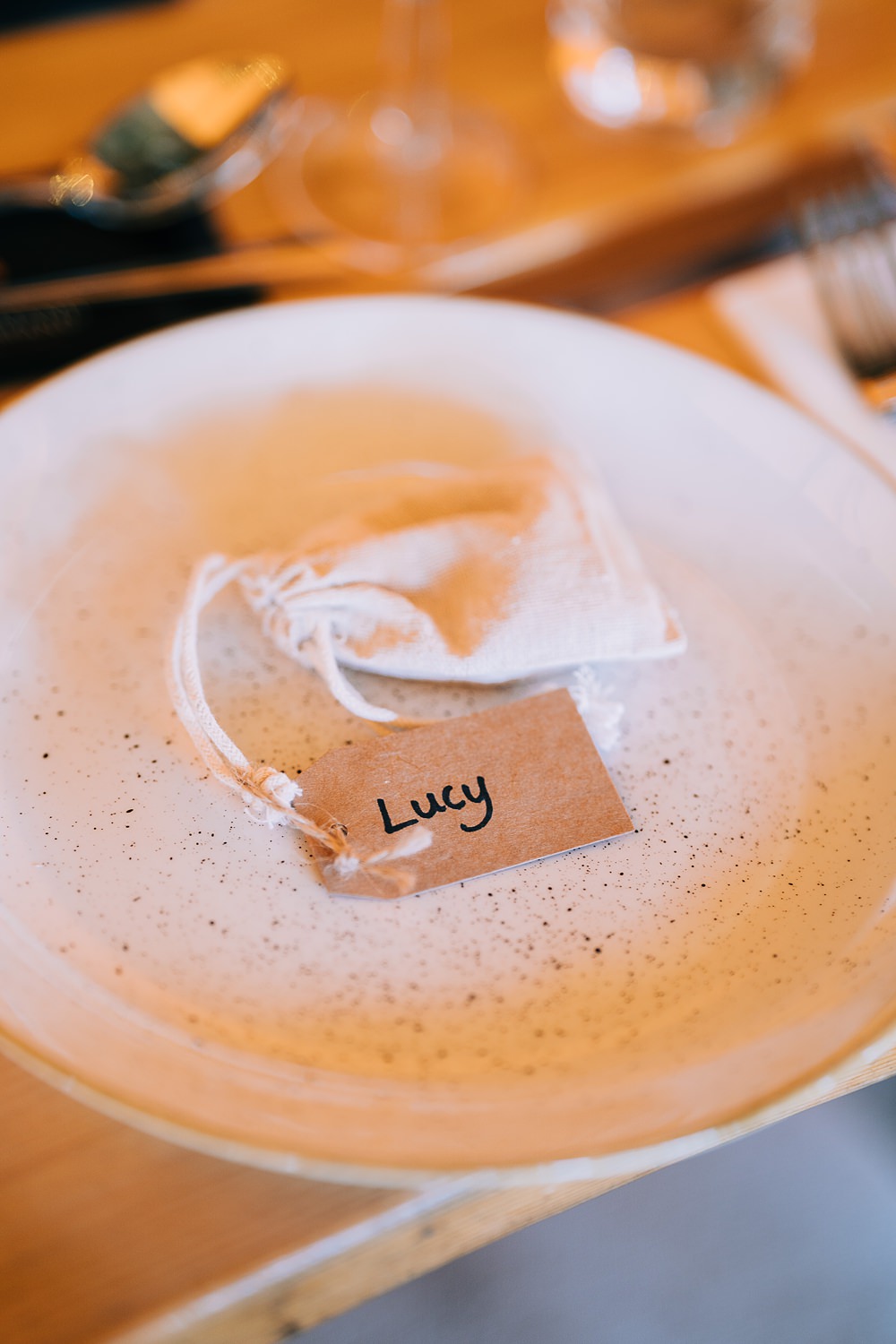 Luggage Tag Place Name Favour Bag Delamere Events Wedding Clare Robinson Photography