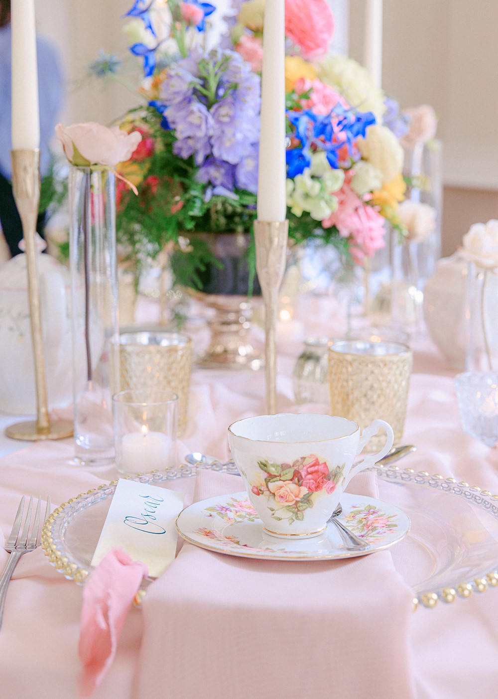 Place Setting Menu Place Name Tea Cup Decor Flixton House Wedding Karl Joane Photography