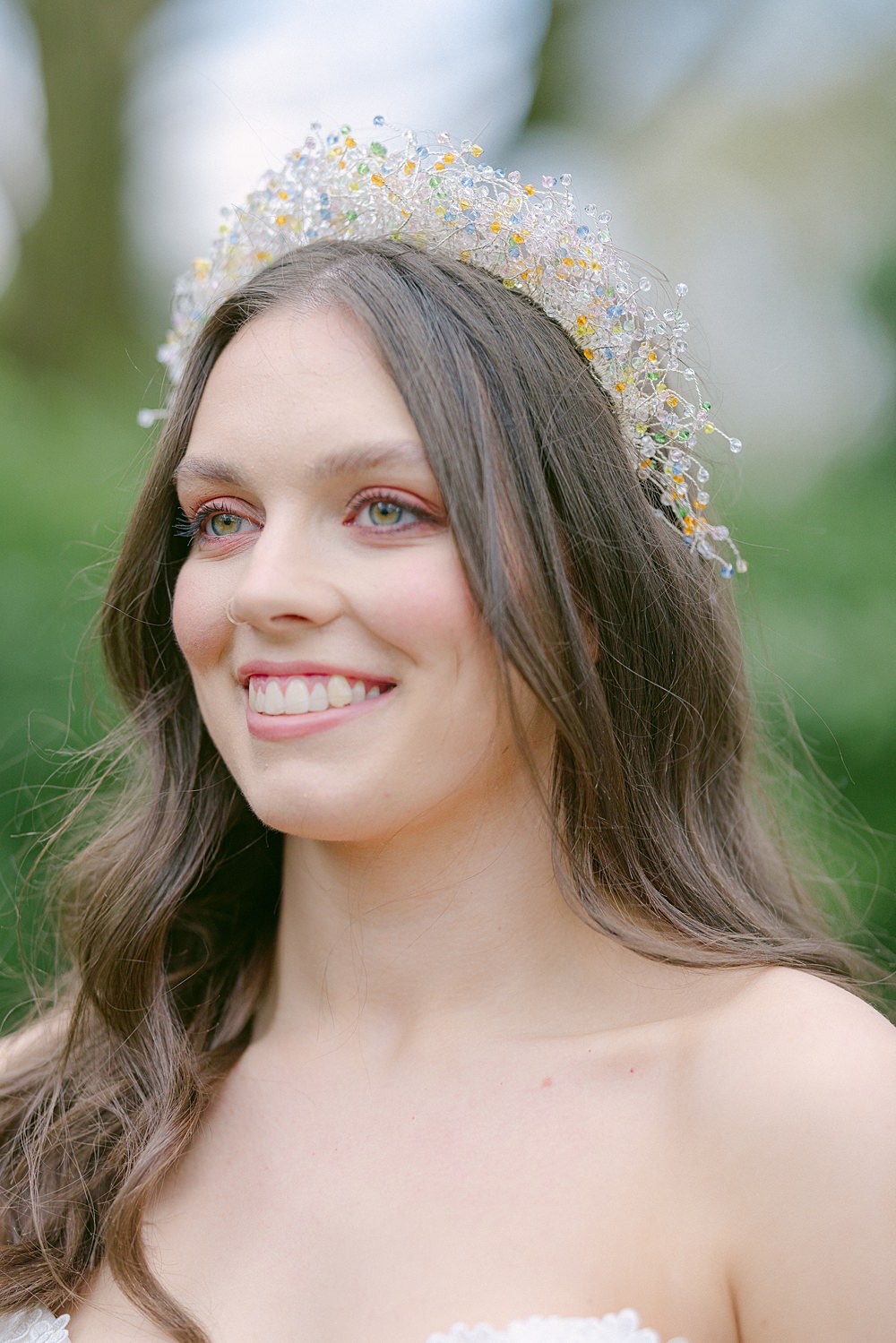 Bride Tiara Flixton House Wedding Karl Joane Photography