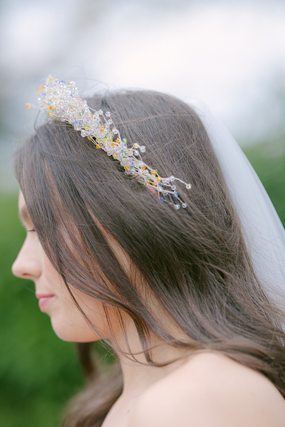 Bride Tiara Flixton House Wedding Karl Joane Photography