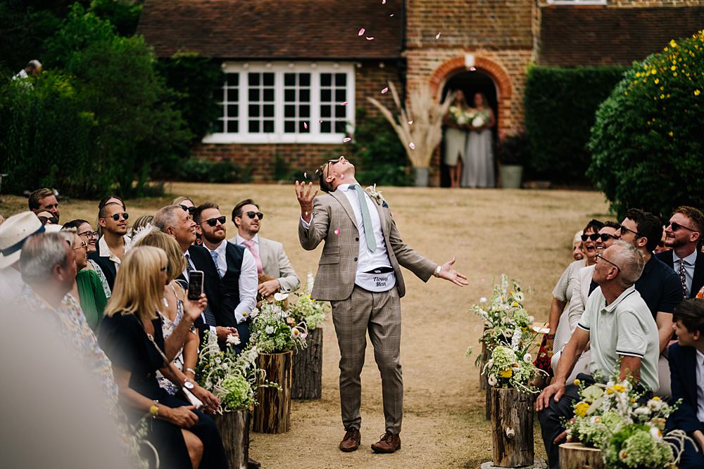 Flower Man Green Yellow Wedding Kristian Leven Photography
