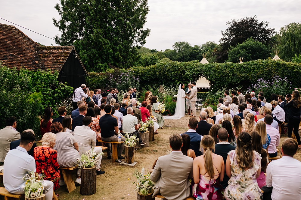 Outdoor Ceremony Green Yellow Wedding Kristian Leven Photography