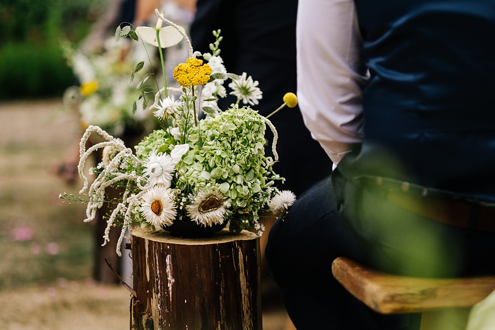 Unfussy Beautiful & Natural Green & Yellow Outdoor Wed