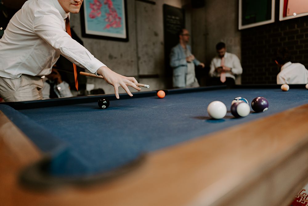 Snooker Pool Heist Bank Wedding Gina Fernandes Photography