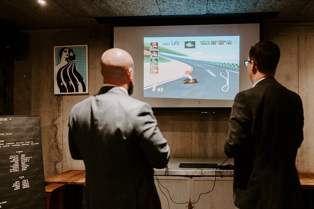 Computer Game Heist Bank Wedding Gina Fernandes Photography