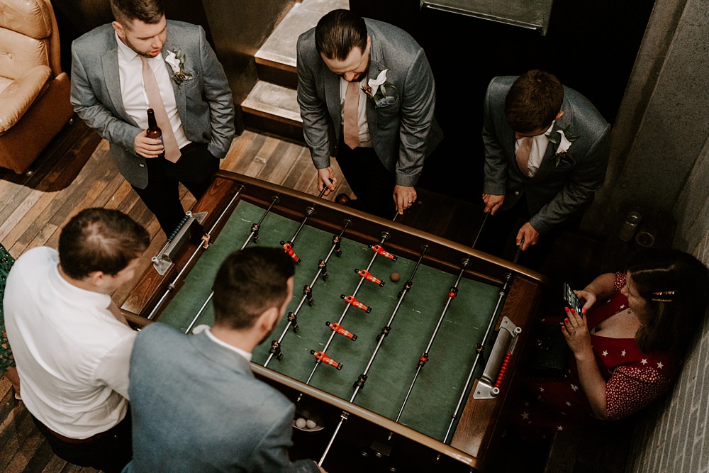 Football Table Game Heist Bank Wedding Gina Fernandes Photography