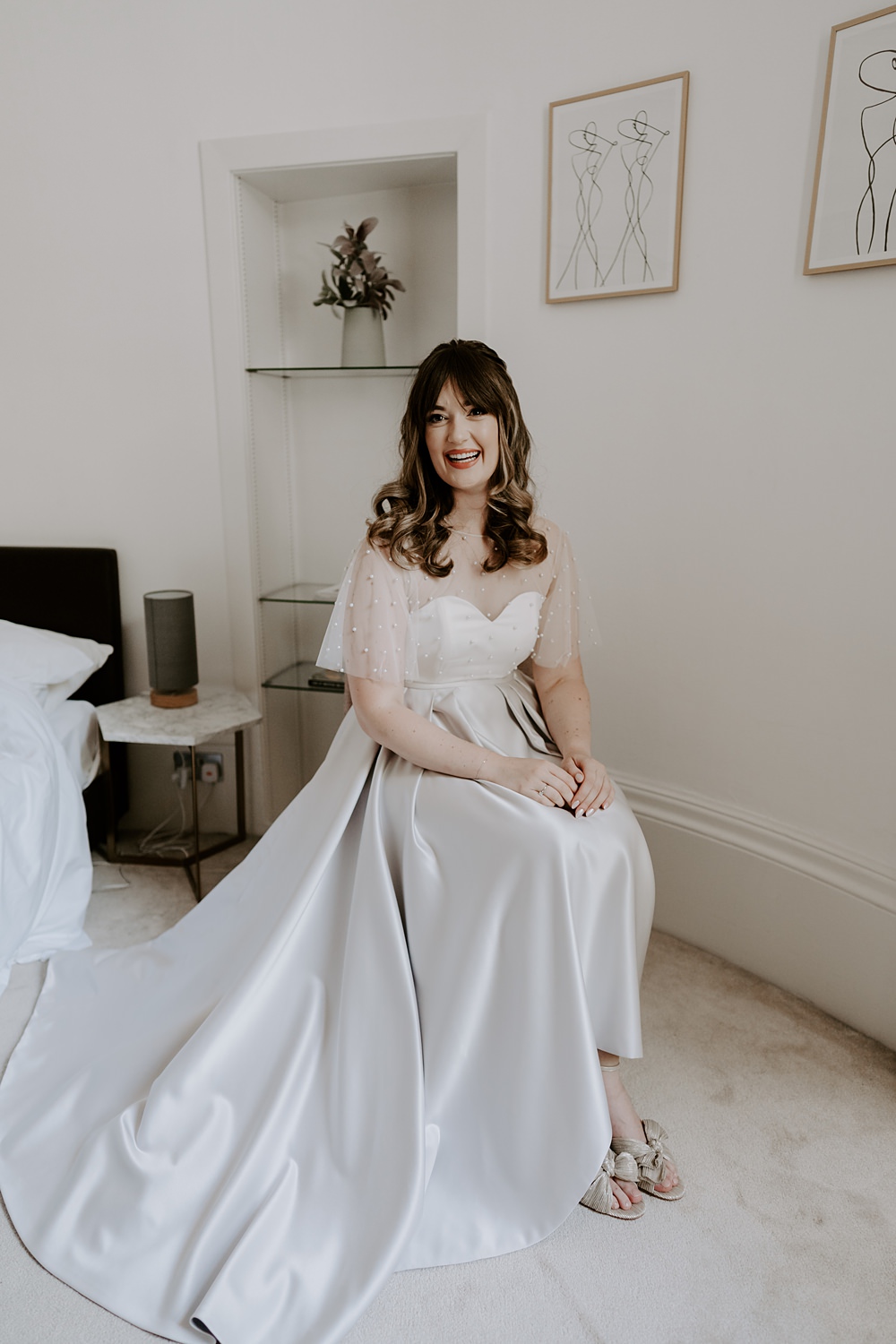 Skirt Top Bride Dress Veil Heist Bank Wedding Gina Fernandes Photography