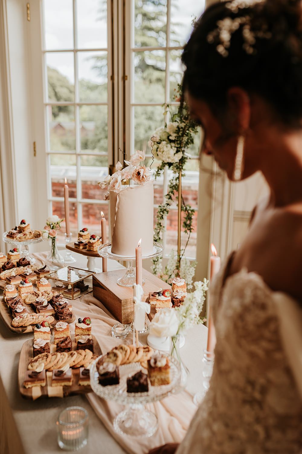 Dessert Bar Pudding Table Hodsock Priory Wedding Gabrielas Photography and Film