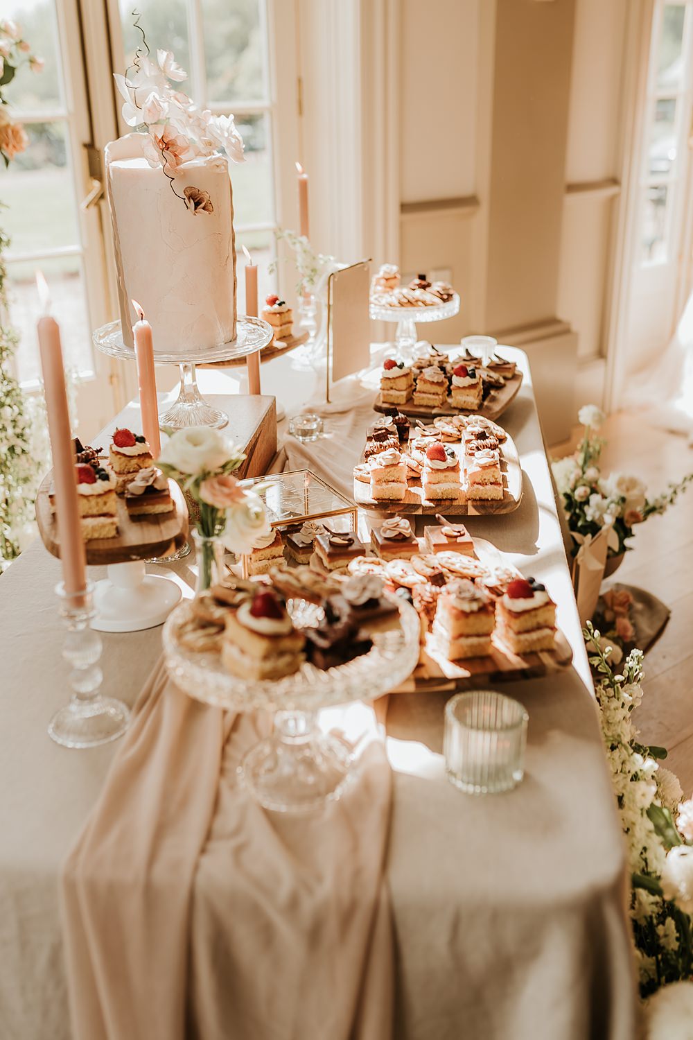 Dessert Bar Pudding Table Hodsock Priory Wedding Gabrielas Photography and Film
