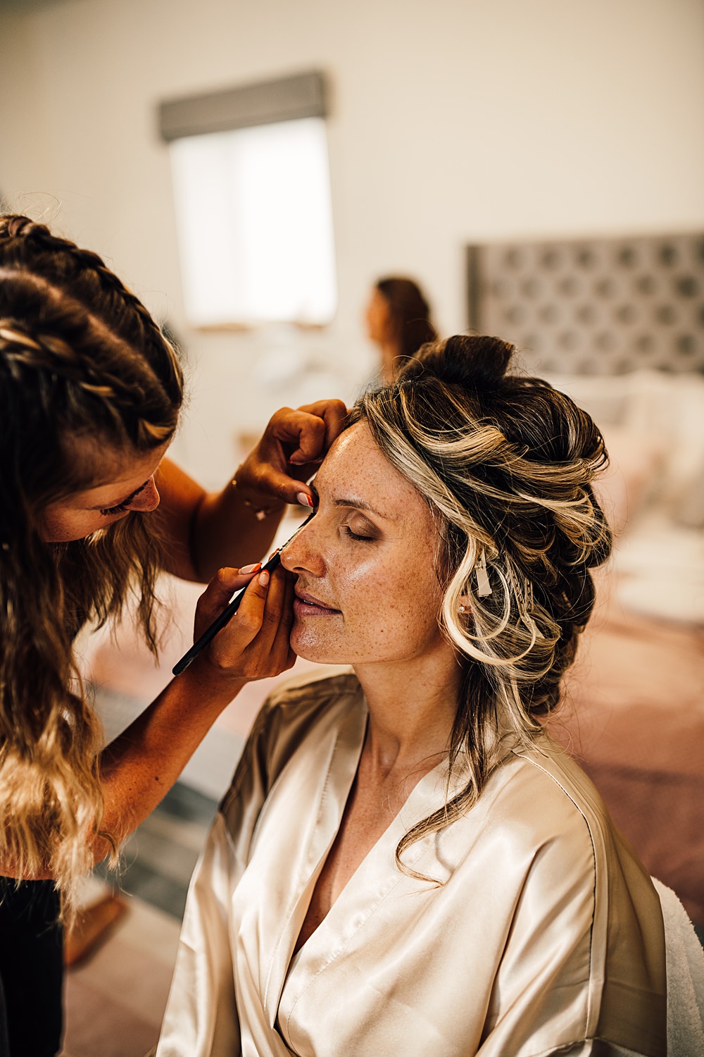 Bride Makeup Dewy Natural Malt House Barn Wedding Daniel McClane Photography