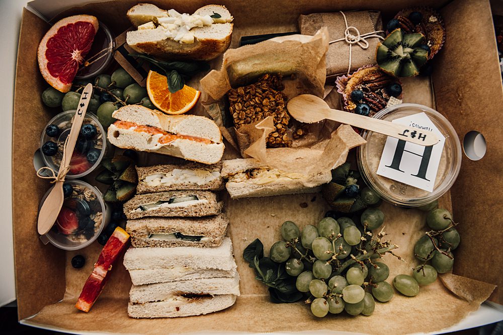 Picnic Box Food Malt House Barn Wedding Daniel McClane Photography
