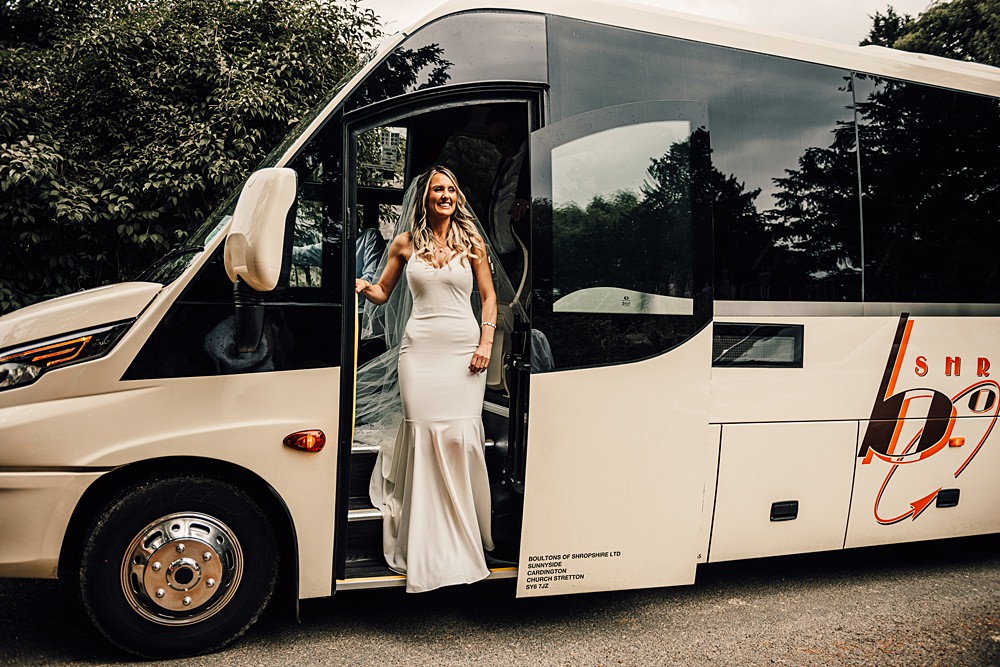 Bus Transport Malt House Barn Wedding Daniel McClane Photography