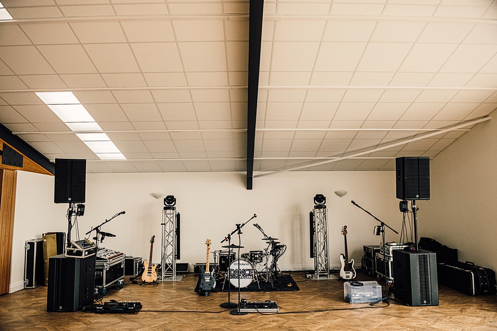 Stage Band Malt House Barn Wedding Daniel McClane Photography