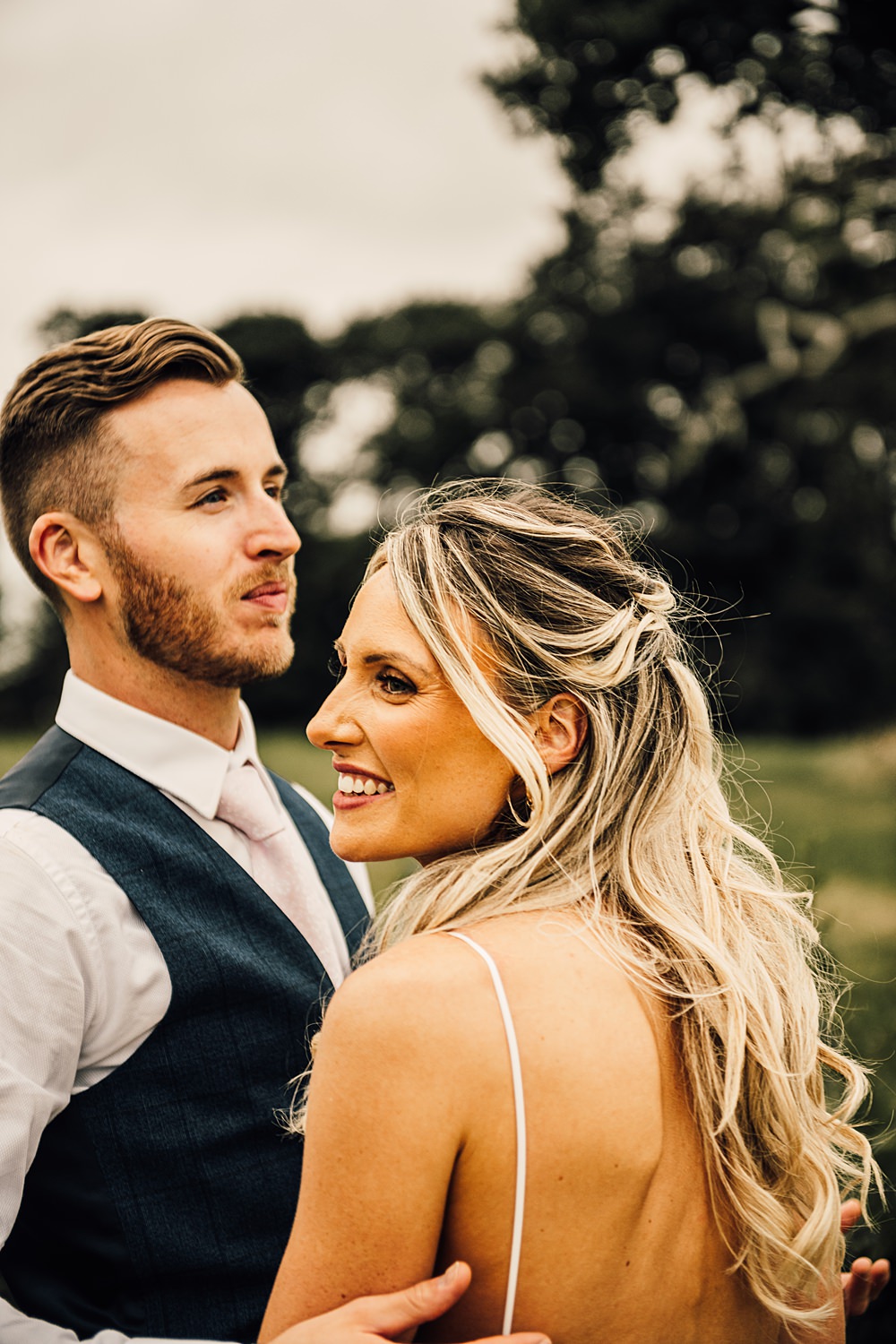 Bride Hair Half Up Down Malt House Barn Wedding Daniel McClane Photography