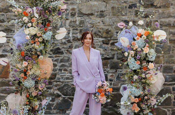 Modern Lilac Wedding Ideas Michelle Huggleston Photography