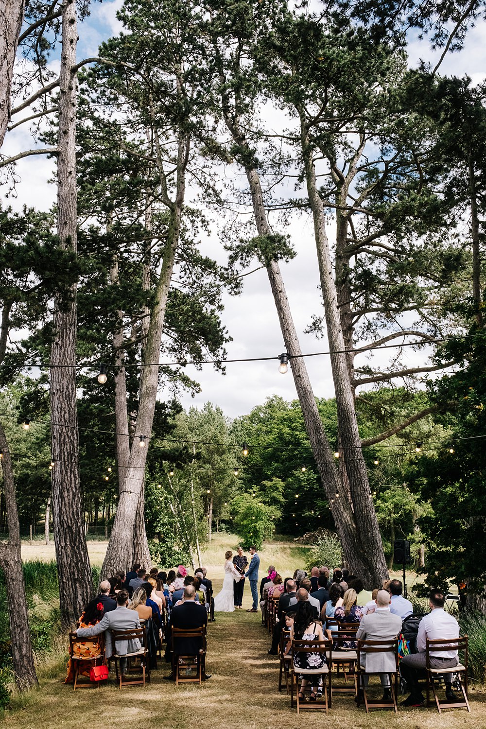 Ceremony Trees Woodland Outdoor Hertfordshire Wedding Kristian Leven Photography
