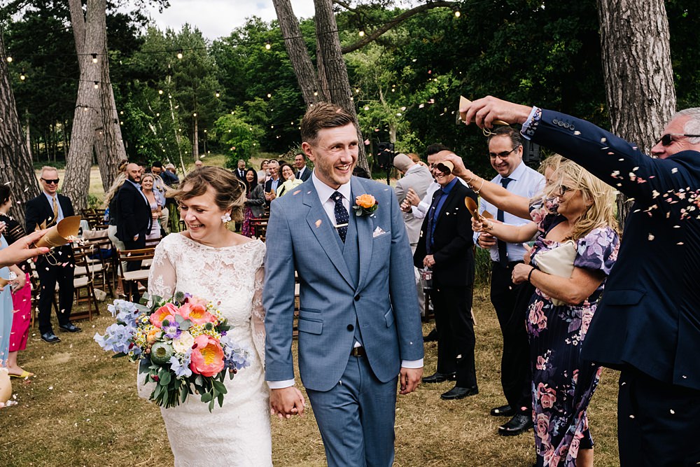 Confetti Throw Outdoor Hertfordshire Wedding Kristian Leven Photography