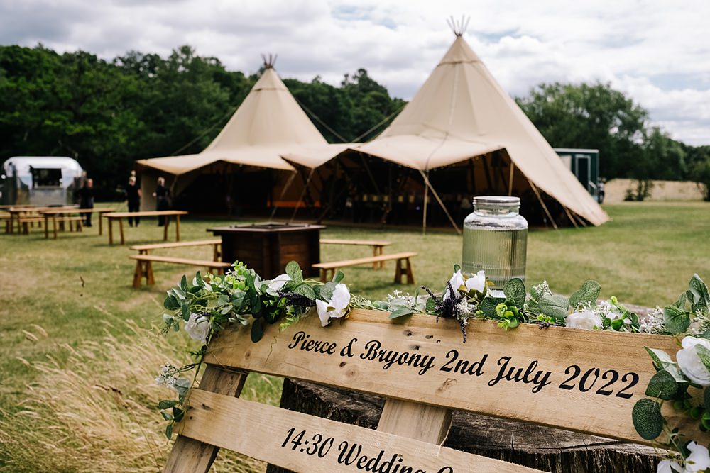 Wooden Pallet Sign Outdoor Hertfordshire Wedding Kristian Leven Photography