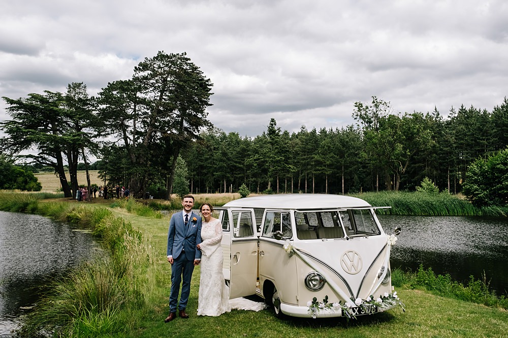 VW Campervan Transport Outdoor Hertfordshire Wedding Kristian Leven Photography