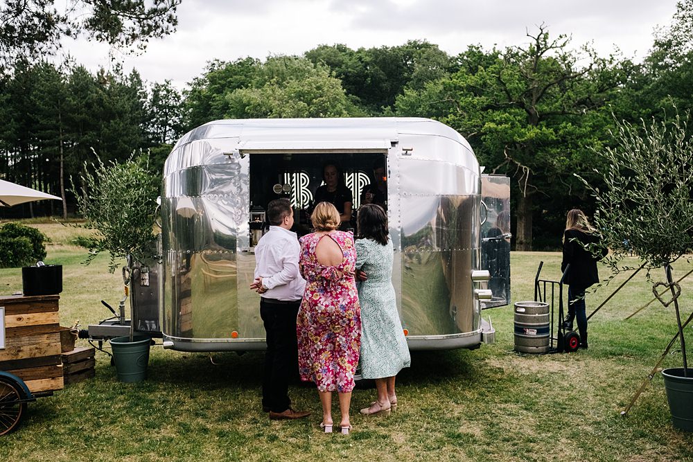 Airstream Bar Drinks Outdoor Hertfordshire Wedding Kristian Leven Photography