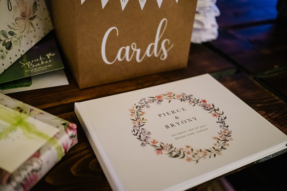 Floral Guest Book Outdoor Hertfordshire Wedding Kristian Leven Photography