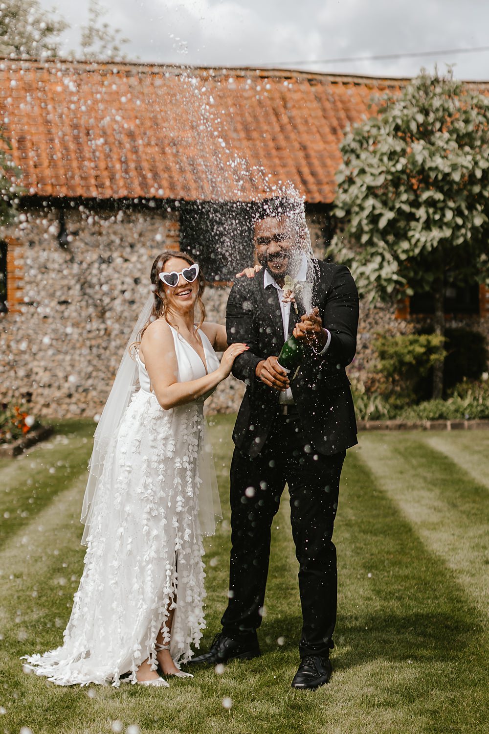 Champagne Pop Drinks Pink Orange Wedding Ideas Bethany Smith Photography