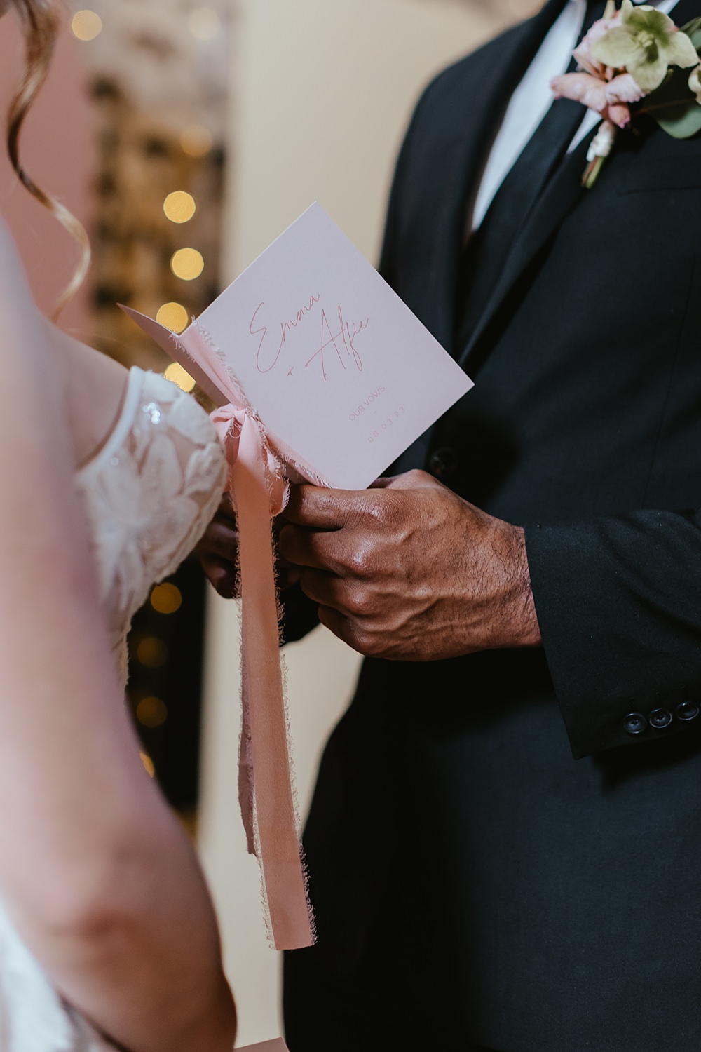 Vow Book Pink Orange Wedding Ideas Bethany Smith Photography