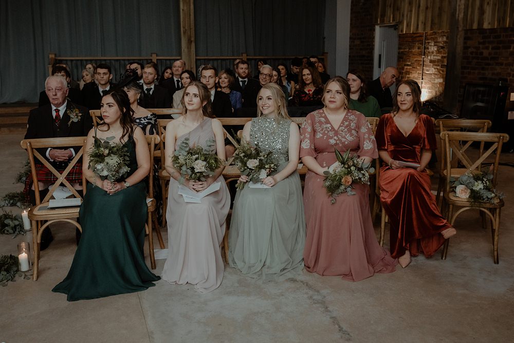 Mismatched Pastel Bridesmaid Dresses Rossie on the Earn Wedding Mint and Jasmine