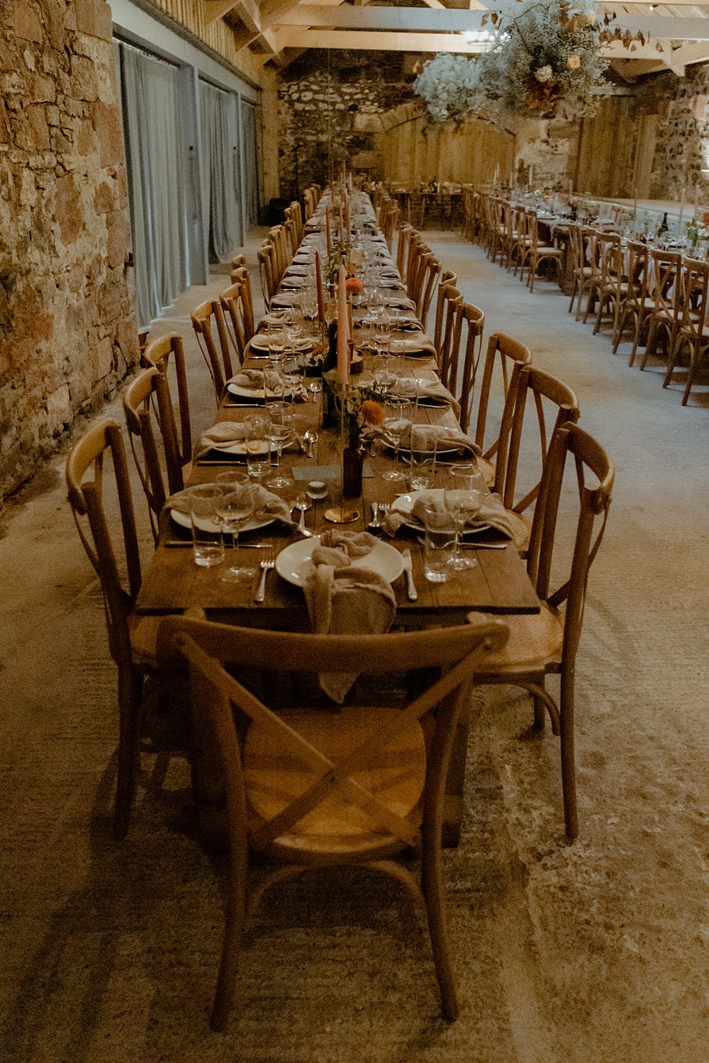 Long Rustic Wooden Table Decor Rossie on the Earn Wedding Mint and Jasmine