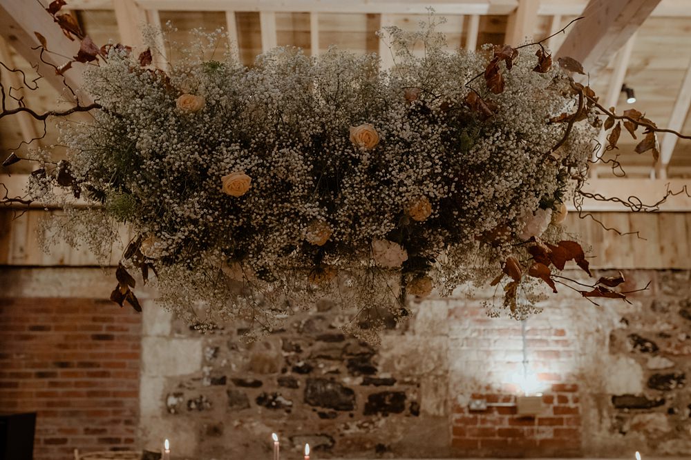 Flower Cloud Arrangement Rossie on the Earn Wedding Mint and Jasmine