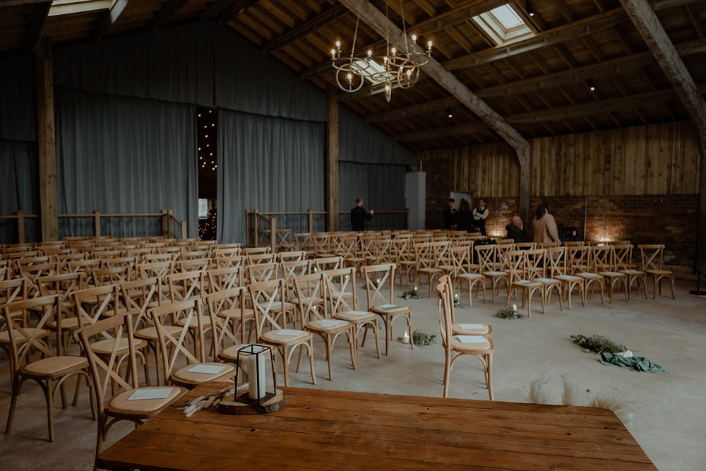 Ceremony Flowers Chairs Set Up Rossie on the Earn Wedding Mint and Jasmine