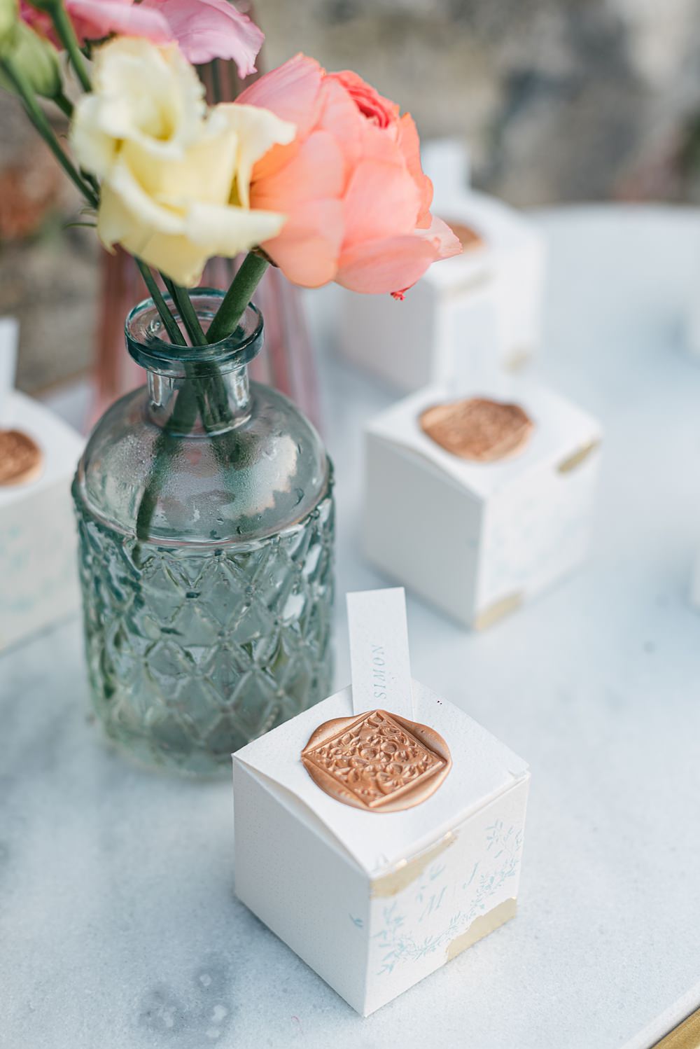 Favour Box Wax Seal Villa Orsi di Azzate Wedding Rossella Putino