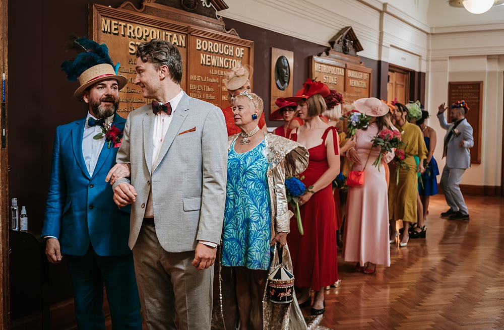 Rainbow Bridesmaids Party Outfits West Reservoir Centre Wedding Lauren Marchant Photography