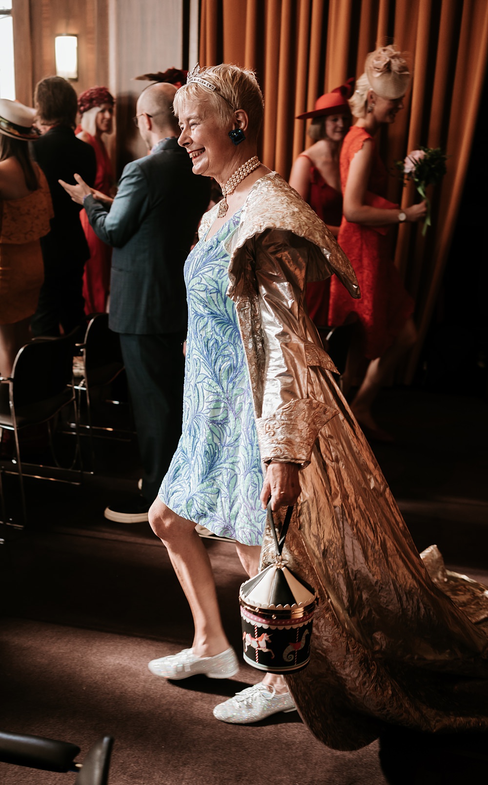 Guest Dress Cape Coat Outfit West Reservoir Centre Wedding Lauren Marchant Photography