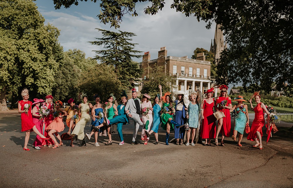 Rainbow Bridesmaids Party Outfits West Reservoir Centre Wedding Lauren Marchant Photography