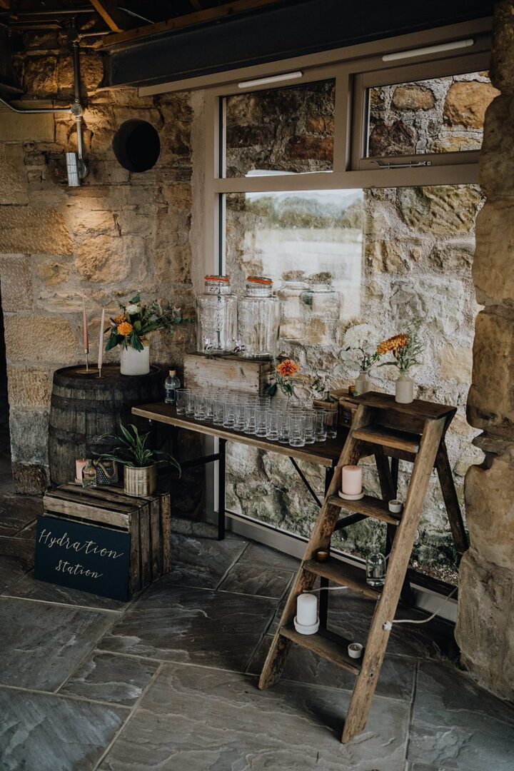 Autumn Wedding Bar Drinks Table Decor Photographer Martin Venherm Photography