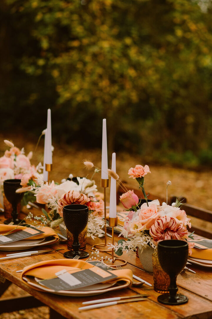 Blush Yellow Autumn Wedding Decor Ruby Walker Photography